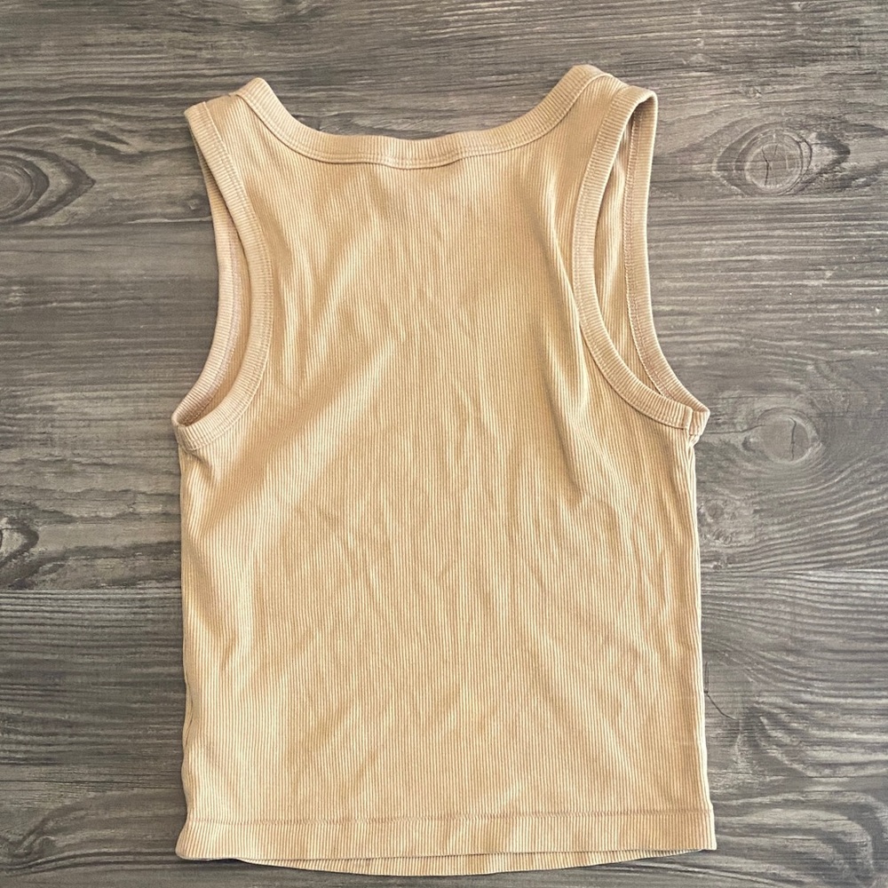 Universal Thread Tan Ribbed Tank Top - Picture 3 of 3